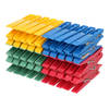 50x Plastic knijpers gekleurd 7 cm - Knijpers