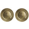 2x Ronde diner/kerstdiner onderborden goud glimmend 33 cm - Kaarsenplateaus