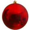 Grote raam/deur/kerstboom decoratie rode kerstballen 25 cm glans - Kerstbal