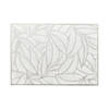 6x Tafel placemats/onderleggers met zilveren bladeren 30 x 45 cm - Placemats
