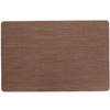 6x Rechthoekige onderzetters/placemats voor borden bruin vinyl 29 x 44 cm - Placemats