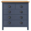 The Living Store Hill Dressoir - 79 x 40 x 80 cm - 5 lades - Massief grenenhout