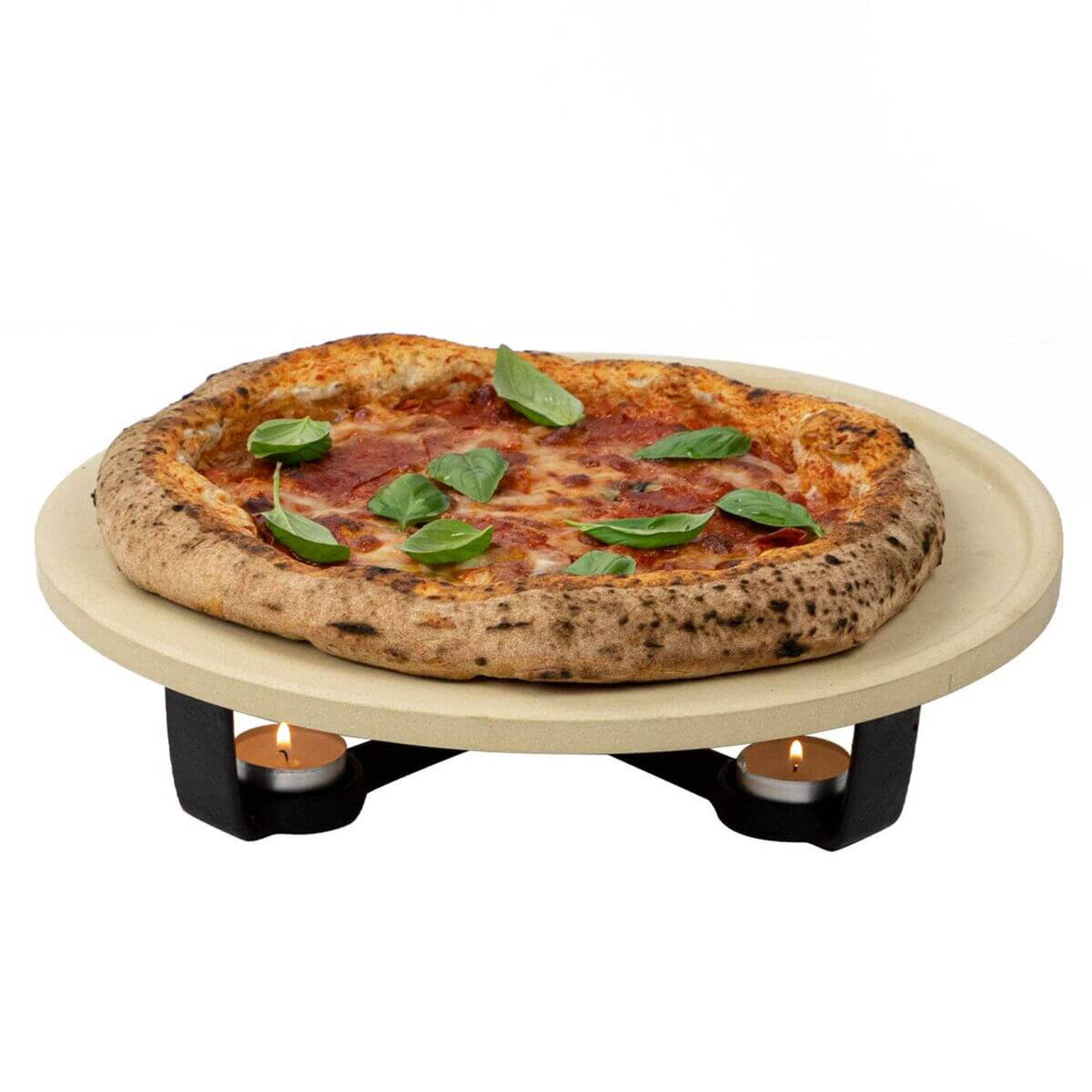 Boska Pizza Party Hot Stone Pizzasteen met onderstel Houdt pizza warm Knapperige pizzabodems