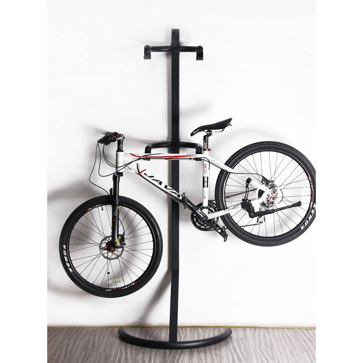 Sterk Staand Fietsenrek om 2 fietsen op hangen Eenvoudig Compact | Blokker