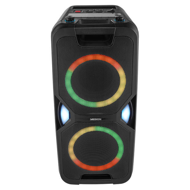 MEDION LIFE Bluetooth Party Speaker P67038 Bluetooth 5.0 Krachtige bas Microfoonaansluiting LED lichteffecten