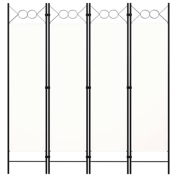 vidaXL Kamerscherm met 4 panelen 160x180 cm wit