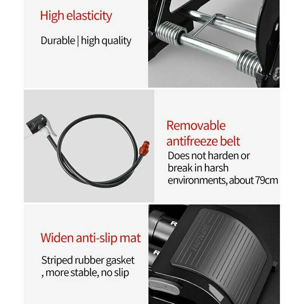 PRO Luxe Voetpomp - Voetpomp met Dubbele Cilinder en Manometer - Voet