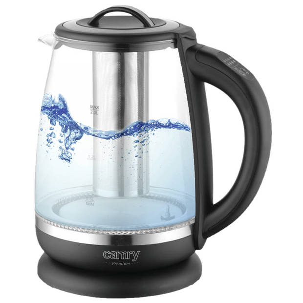 Glazen Waterkoker met Temp. Control & Tea Infuser CR 1290 Camry