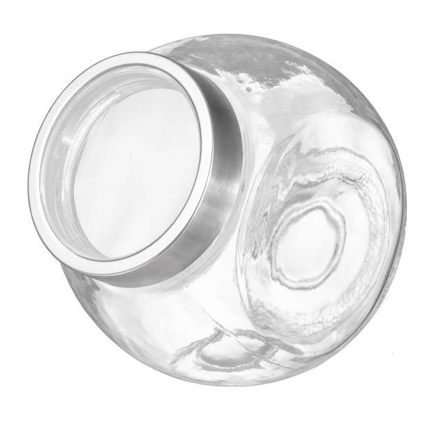 Sareva Voorraadpot / Snoeppot - Glas / RVS deksel - 2.2 liter