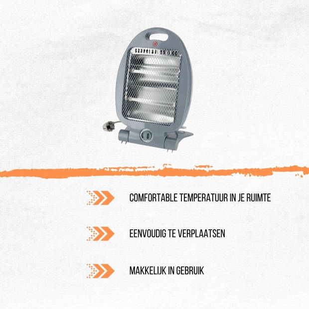 Orange85 Heater - Verwarming - Elektrisch - Zilverkleurig - 26x9x37 cm
