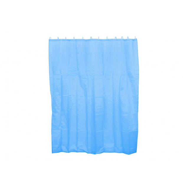 Gebor - Trendy Peva Douchegordijn - Badkamer – Aqua blauw - met Ophang Ringen/Haken - 180 x 200 cm - Douchen