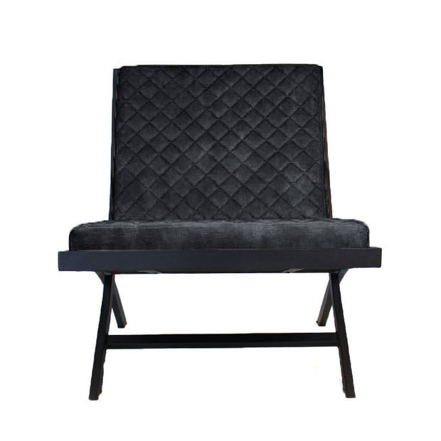Bronx71 Design fauteuil Madrid velvet antraciet.