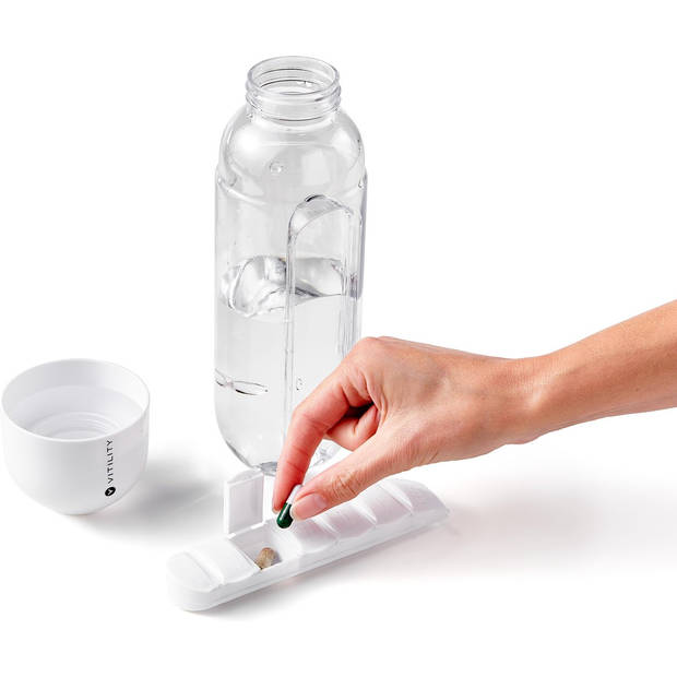 VITILITY Waterfles met pilorganiser