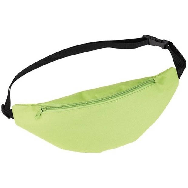 Heuptas/fanny pack lichtgroen met verstelbare band - Heuptassen