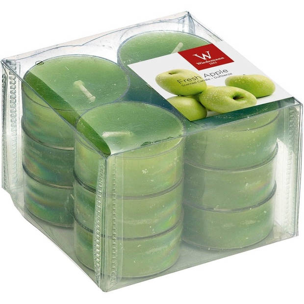Pakket Geurkaarsen theelichtjes 24 stuks - gebakken appel/gewone appel - 4 branduren - geurkaarsen