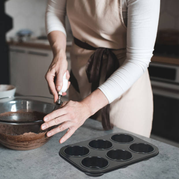 Orange85 Cupcake Vormpjes - voor 12 Muffins - Bakvorm - Zwart