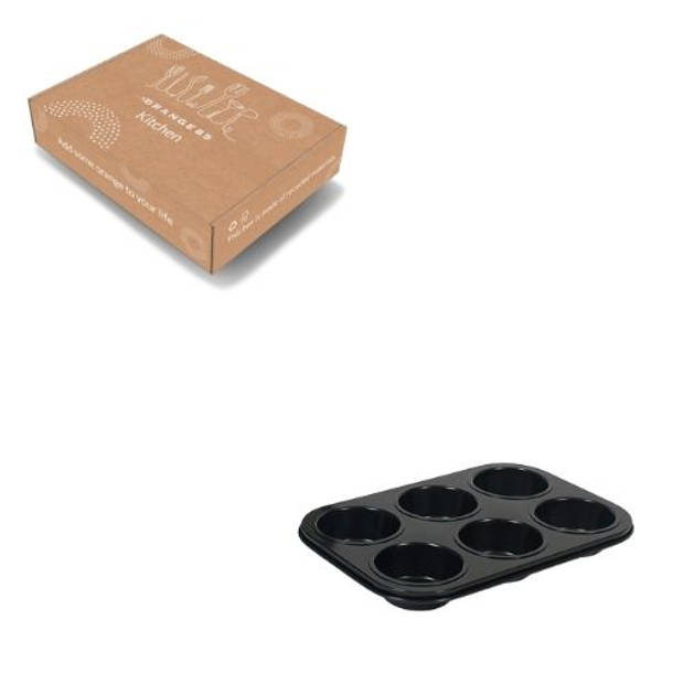 Orange85 Cupcake Vormpjes - voor 12 Muffins - Bakvorm - Zwart