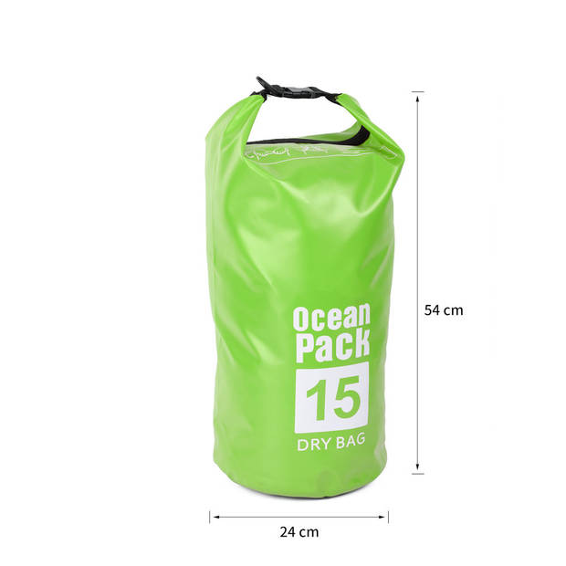 Waterdichte Tas Ocean Pack 15L - Waterproof Dry Bag Sack - Schoudertas