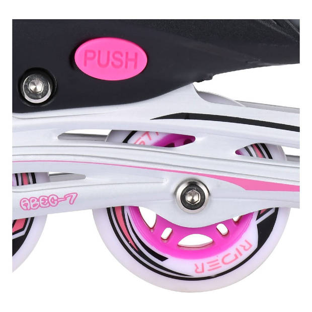 Toys Amsterdam inlineskates junior aluminium roze/grijs mt 35-38