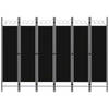 vidaXL Kamerscherm met 6 panelen 240x180 cm zwart