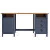 The Living Store Hill Bureau - Massief grenenhout - 150 x 50 x 74 cm - Grijs en honingbruin