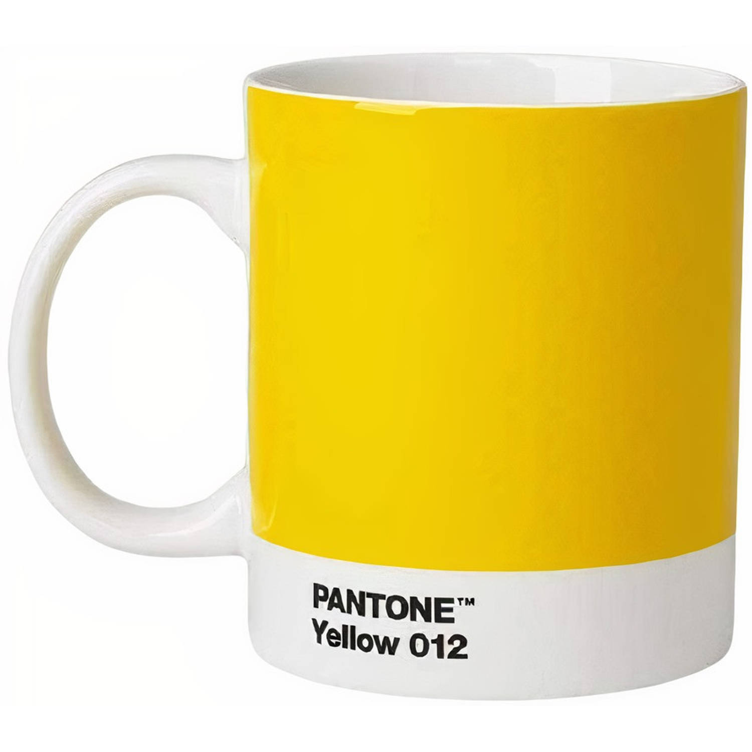 Pantone mok 375 ml porselein geel