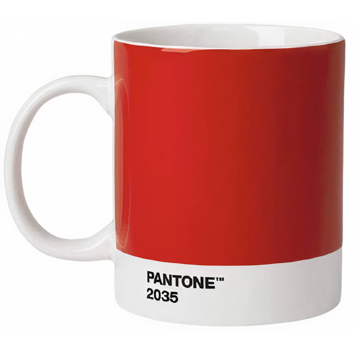 Pantone mok 375 ml porselein rood