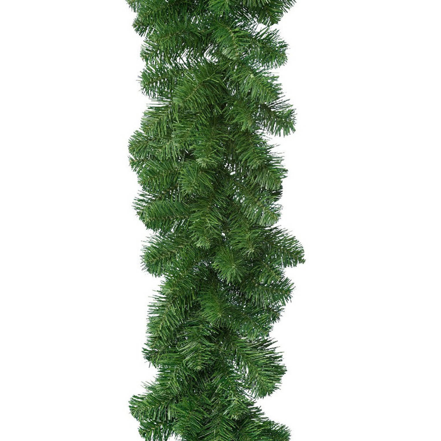 1x Groene dennenslinger kerstslingers 270 cm - Guirlandes