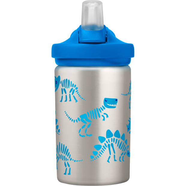 CamelBak drinkfles Eddy+ Kids Dino Bones 400 ml RVS grijs/blauw