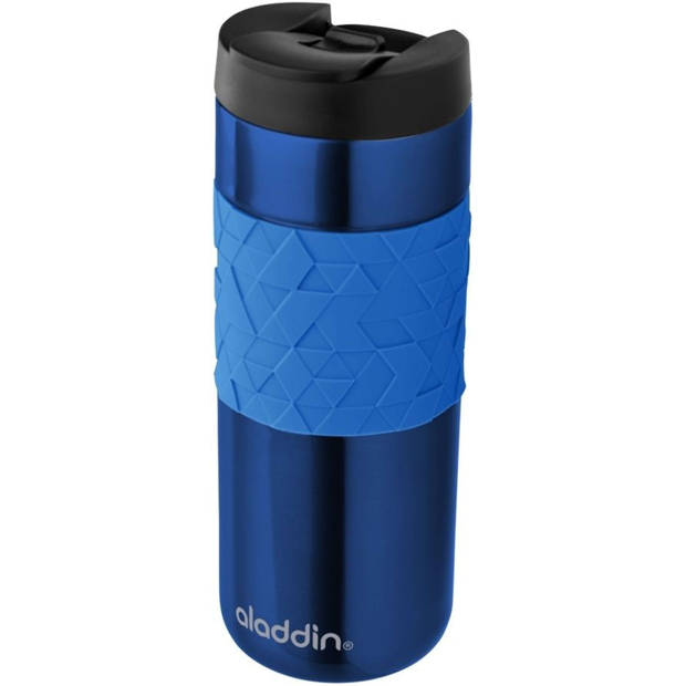 Aladdin - Leak-Lock Drinkbeker 470 ml met Easy-Grip - Roestvast Staal - Blauw