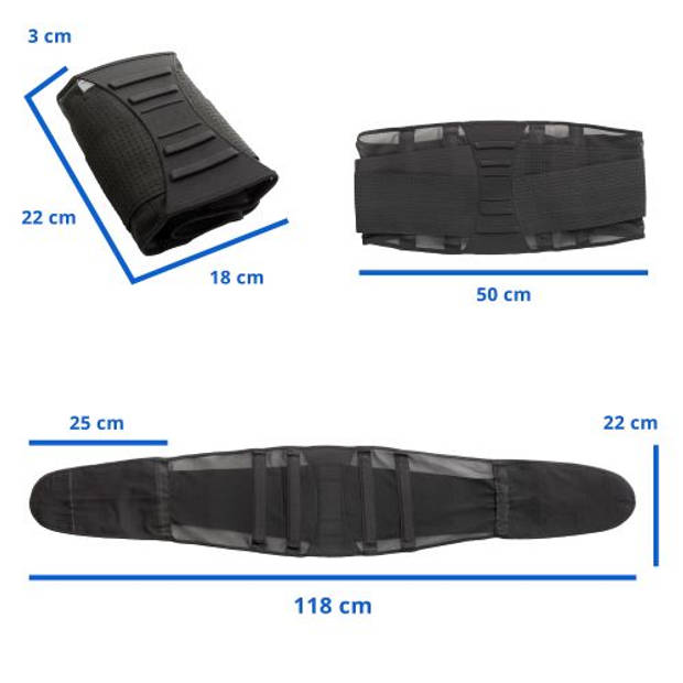 Easy in Shape Rugondersteuning   Rugband Brace   Correctieband Onderrug   Elastisch  Zwart