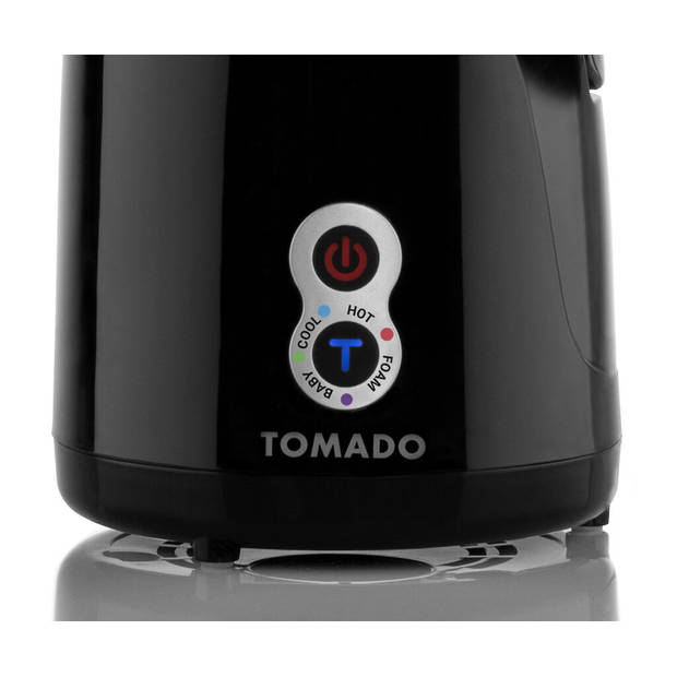 Tomado TMF1501B - Melkopschuimer - Afneembare kan - Voor opschuimen en verwarmen - Zwart/RVS