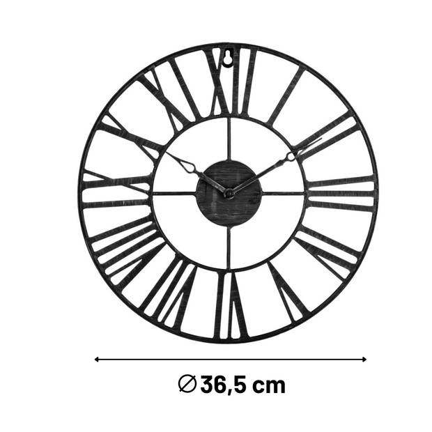 Orange85 Wandklok - Romeinse Cijfers - Industrieel - 36,5cm - Metaal