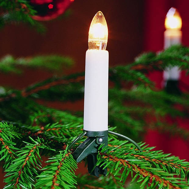 Konstsmide kerstboomverlichting kaarsen ABS wit 16 st