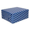 2x Cadeaupapier donkerblauw met witte stipjes/polkadots 200 x 70 cm - Cadeaupapier