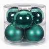 Inge Goods grote kerstballen - donkergroen - 10 cm - glas - Kerstbal