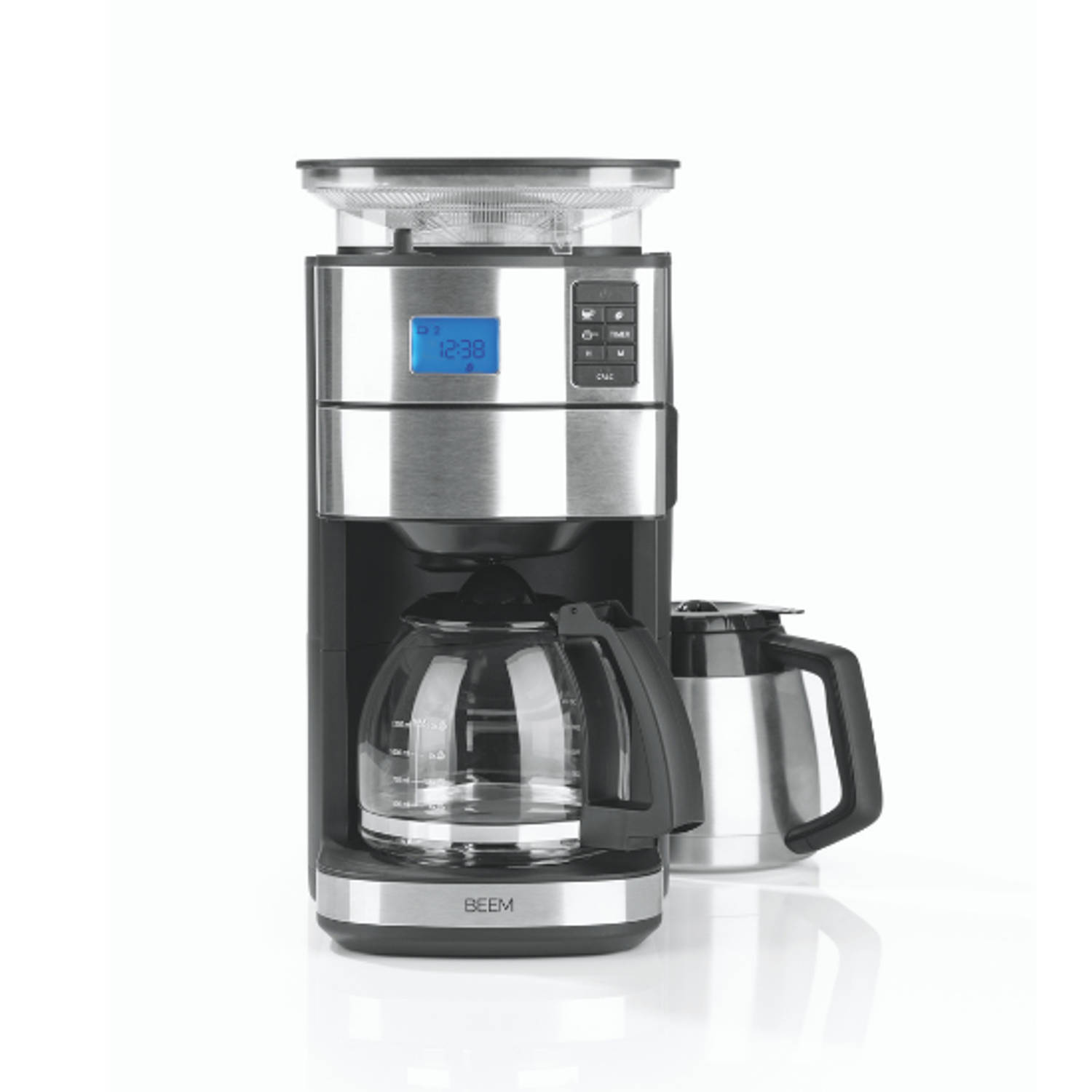 BEEM Fresh Aroma-PERFECT II DUO Koffiezetapparaat, voor bonen en filterkoffie – koffieapparaat inclusief twee koffiekannen