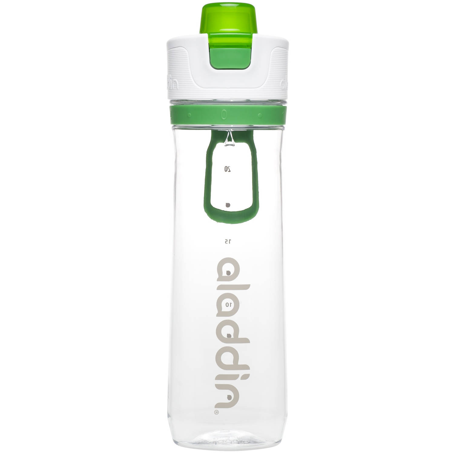 Aladdin waterfles Hydration Active 600 ml transparant/groen