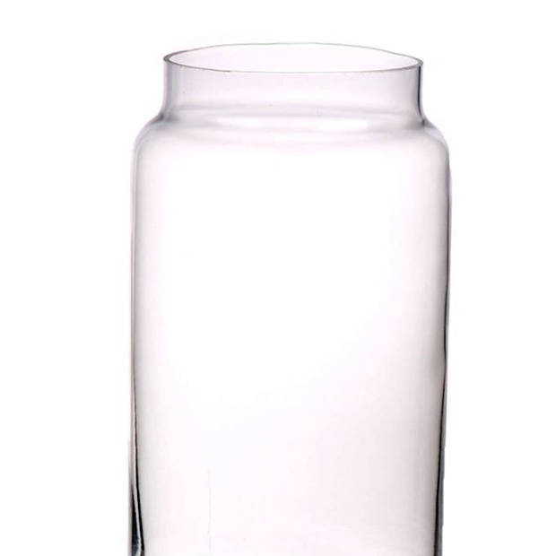 Glazen vaas/vazen transparant klein 20 x 10 cm - Vazen