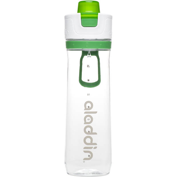 Aladdin waterfles Hydration Active 600 ml transparant/groen