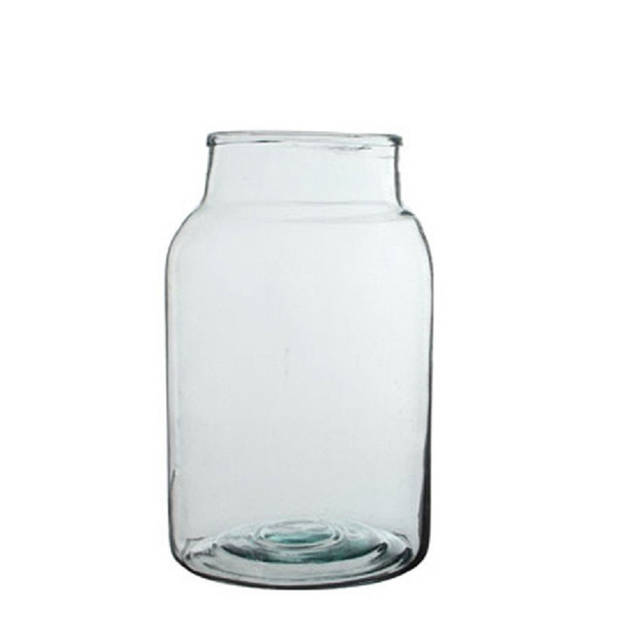 2x Bloemenvaas / cilindervaas van glas 35 x 21 cm - Vazen