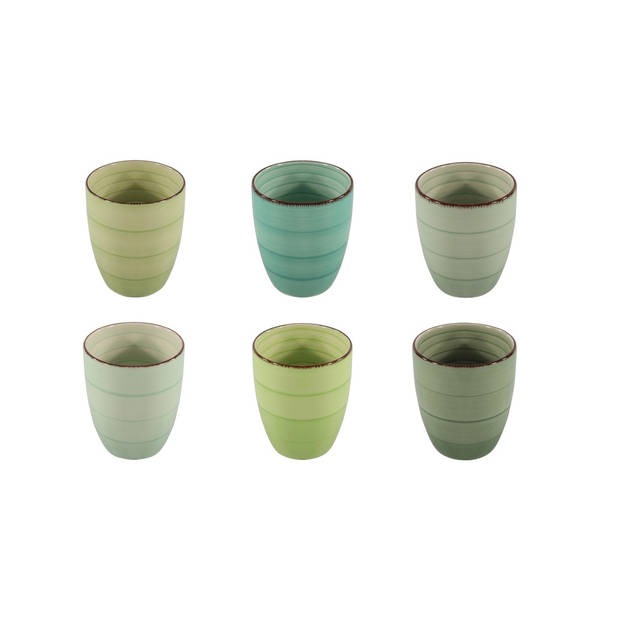 Studio Tavola Bekers Summer Green 350 ml - 6 stuks