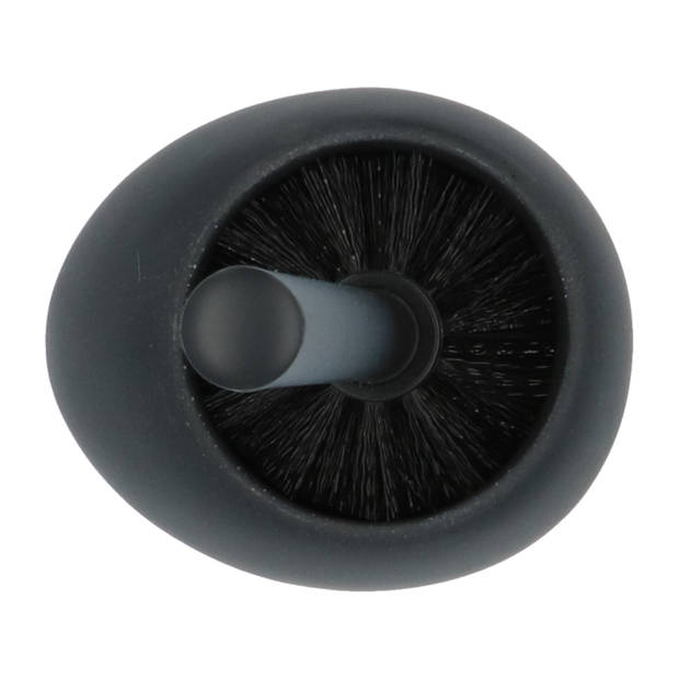 4goodz Polystone toiletborstelset Pebbles met zwarte borstel - Zwart
