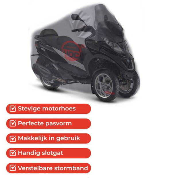 Piaggio Mp3 CUHOC Motorhoes stofvrij / ademend / waterafstotend Red Label