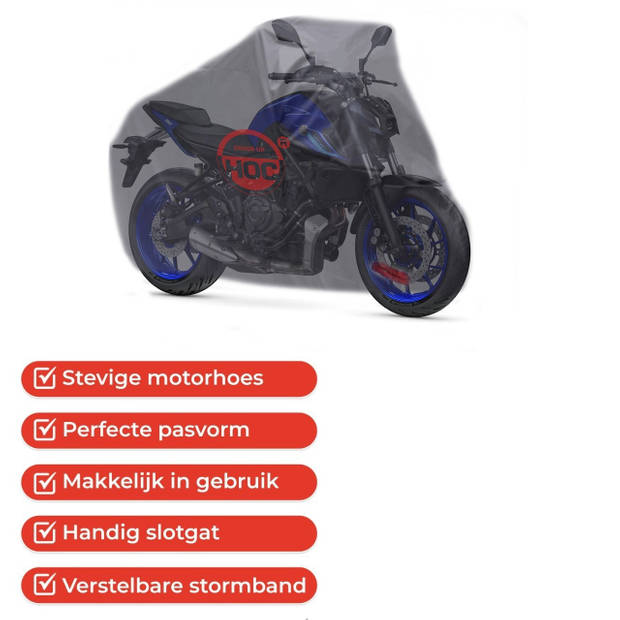 Yamaha MT-07 CUHOC Motorhoes stofvrij / ademend / waterafstotend Red Label