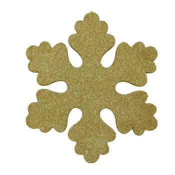 Othmar Decorations Decoratie sneeuwvlok - goud - 25 cm - kunststof - Hangdecoratie