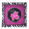 40x verjaardagdecoratie servetten 33 x 33 cm Sweet 16 print - Feestservetten