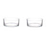 2x Lage glazen schalen transparant glas cilindervormig 8 x 19 cm - Vazen