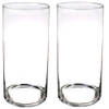 Set van 2x stuks glazen vaas/vazen transparant 40 x 19 cm - Vazen
