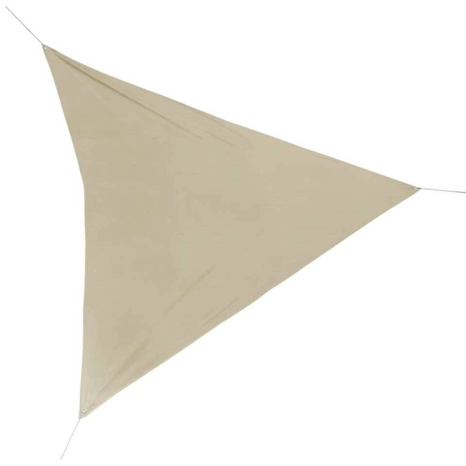 Schaduwdoek waterdoorlatend driehoek 3x3x3m creme